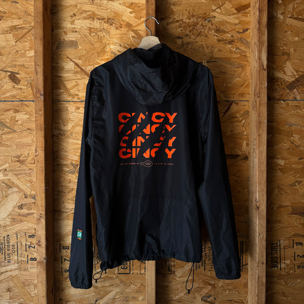 Unisex Lightweight Black Windbreaker Jacket