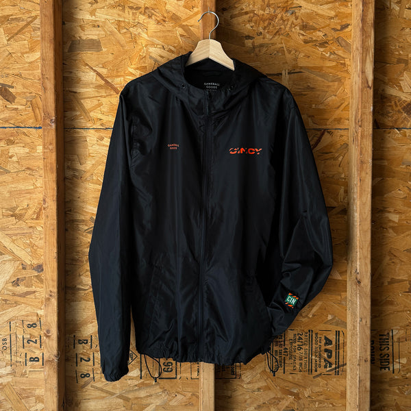 Unisex Lightweight Black Windbreaker Jacket