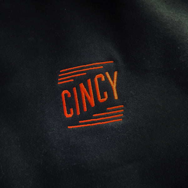 Embroidered "Cincy" heavyweight crewneck sweatshirt