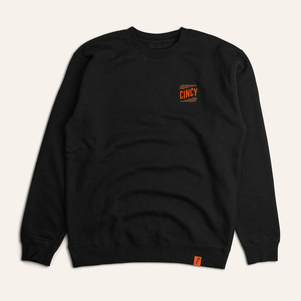 Embroidered "Cincy" heavyweight crewneck sweatshirt