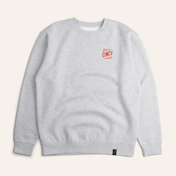 Embroidered "Cincy" heavyweight crewneck sweatshirt